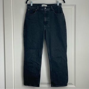 Abercrombie & Fitch Black Curve Love Ultra High Rise Ankle Straight Jeans